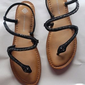 Antonio Melani Snake Rhinestone Sandals Sz 6